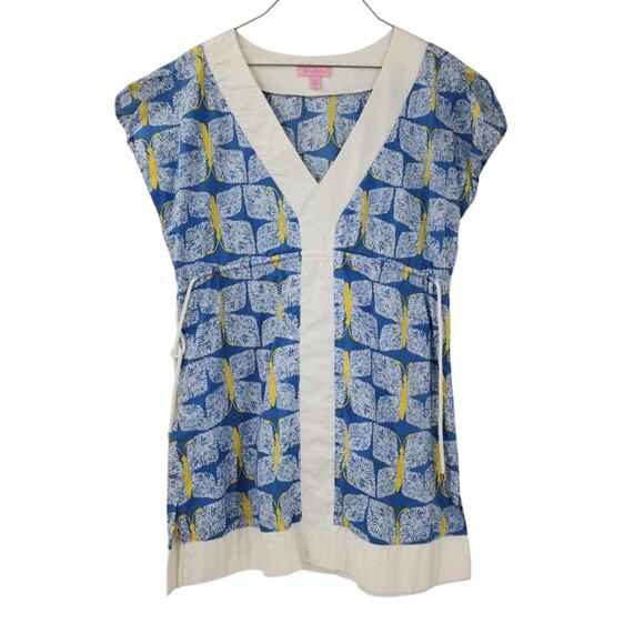Lilly Pulitzer Butterfly Floral Print Top - Size Medium - Picture 1 of 4